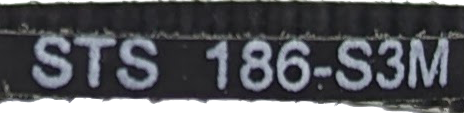 S3M Timing Belt 186mm, 62T, 4mm width