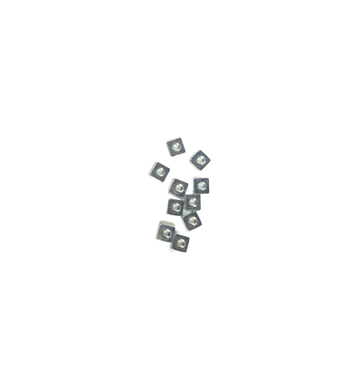 8-32 Square Nuts for Printed Wheels in Gen 2 Plastic Kits - 10 Pack