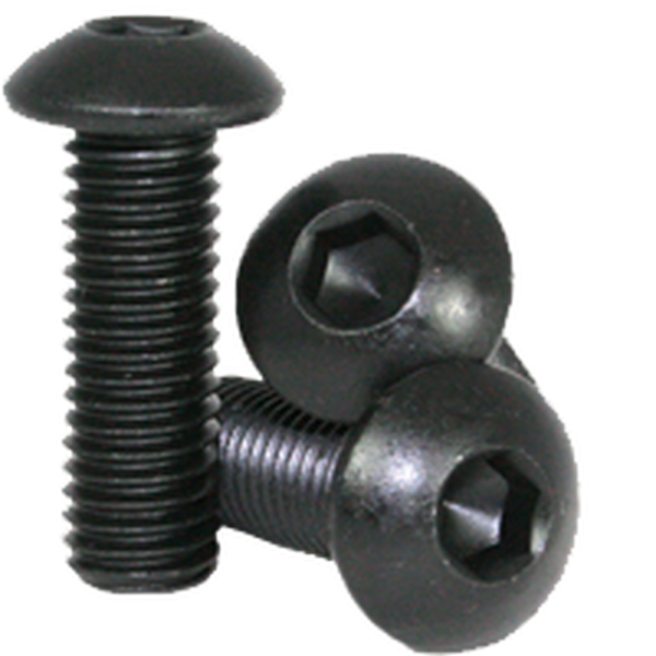 4-40 x 1/2" Button Socket Cap Screws - Black Oxide (25 Pack)