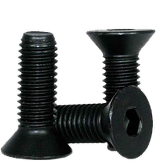 M2-0.40 x 5mm Flat Socket Cap Screws - Black Oxide (10 Pack) - Beetle Drive