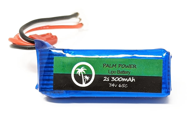 Palm Power 2S 300mAh 65C Lipo Battery