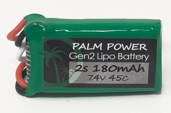 Palm Power 2S 180mAh Gen2 45C Lipo Battery