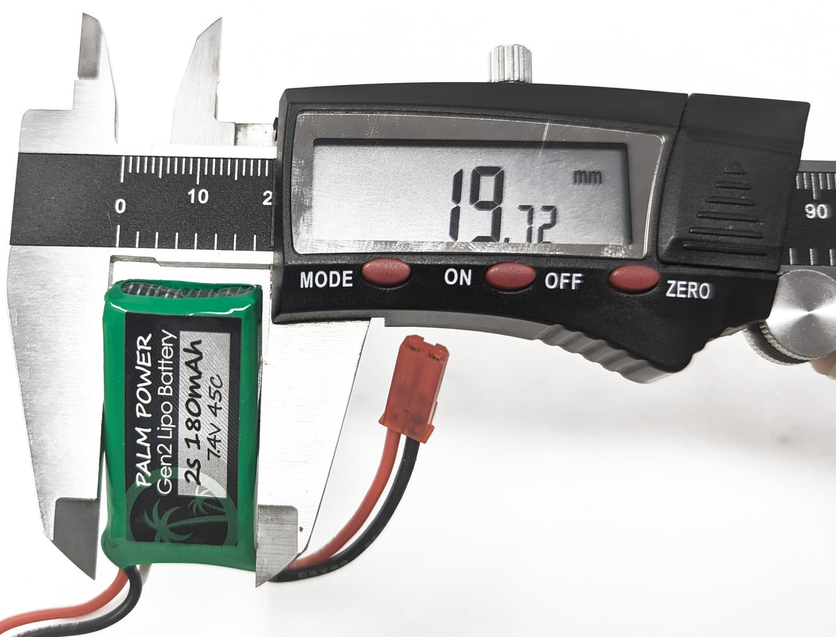 Palm Power 2S 180mAh Gen2 45C Lipo Battery