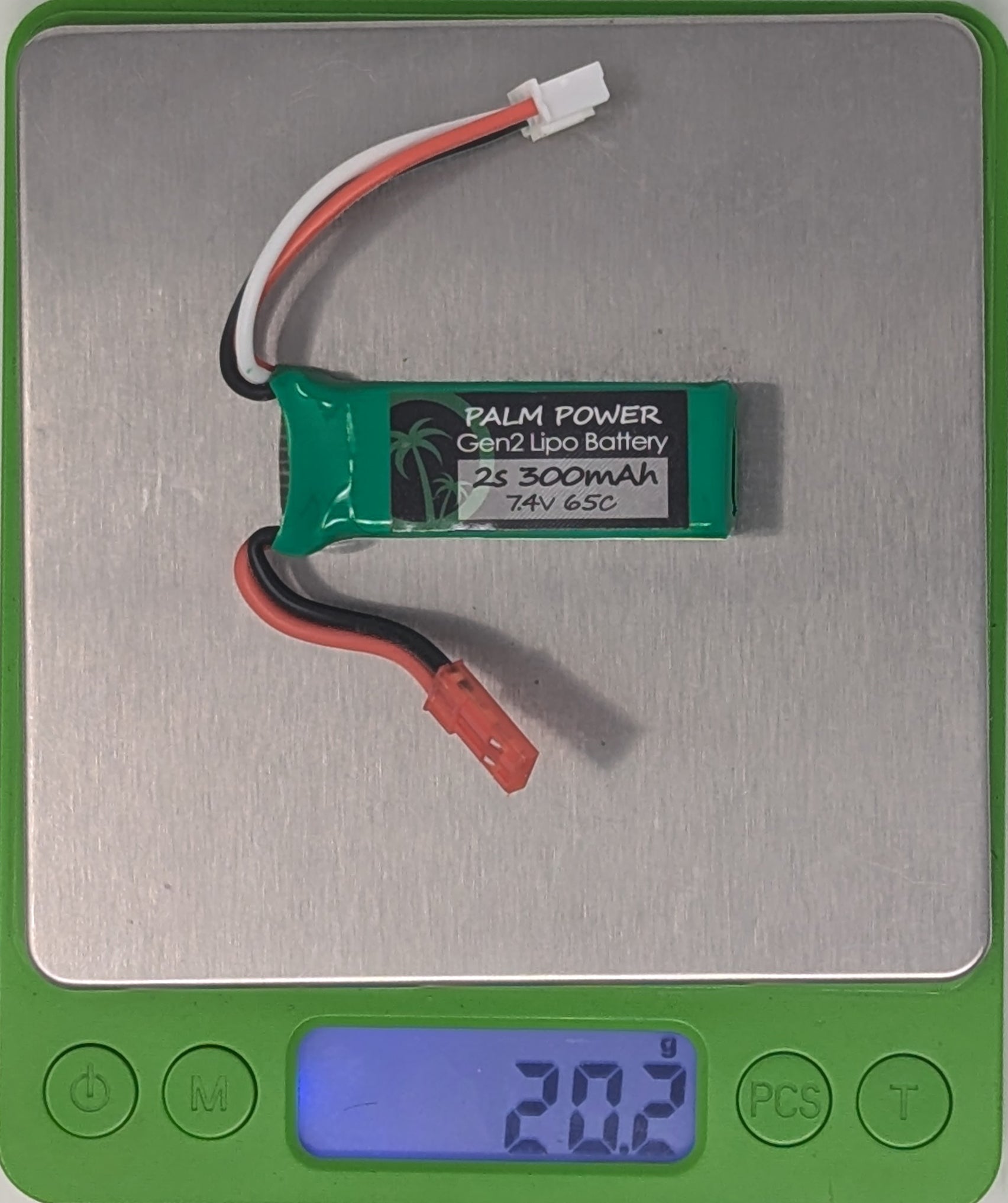 Palm Power 2S 300mAh Gen2 65C Lipo Battery