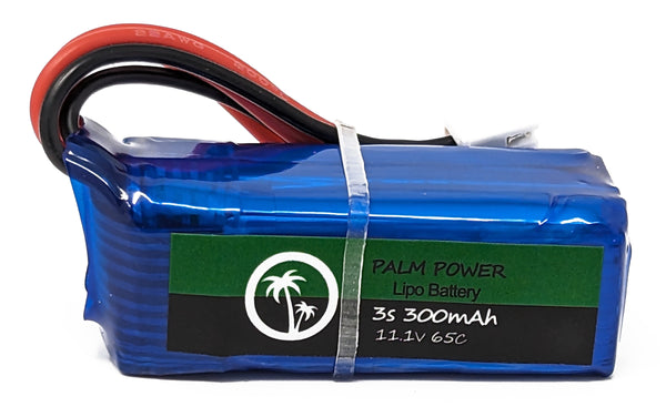Palm Power 3S 300mAh 65C Lipo Battery-LONG