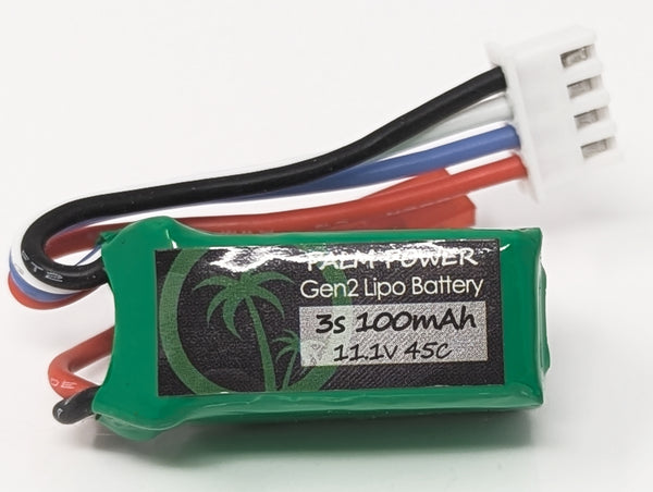 Palm Power Gen2 3S 100mAh 45C Lipo Battery