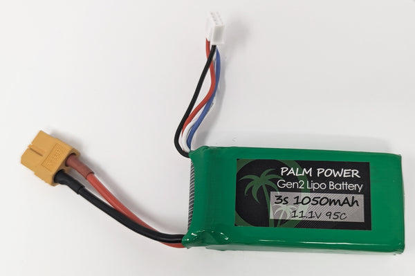 Palm Power 3S 1050mAh Gen2 95C Lipo Battery