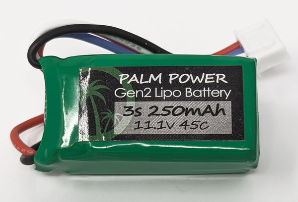 Palm Power 3S 250mAh Gen2 45C Lipo Battery