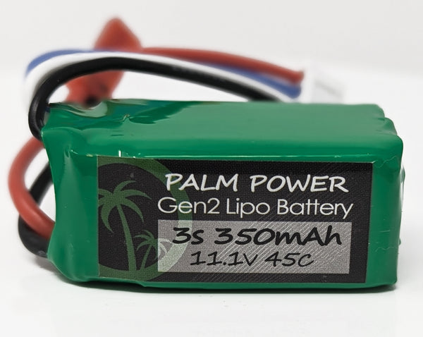 Palm Power 3S 350mAh Gen2 45C Lipo Battery