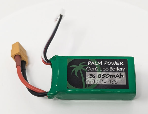 Palm Power 3S 850mAh Gen2 95C Lipo Battery