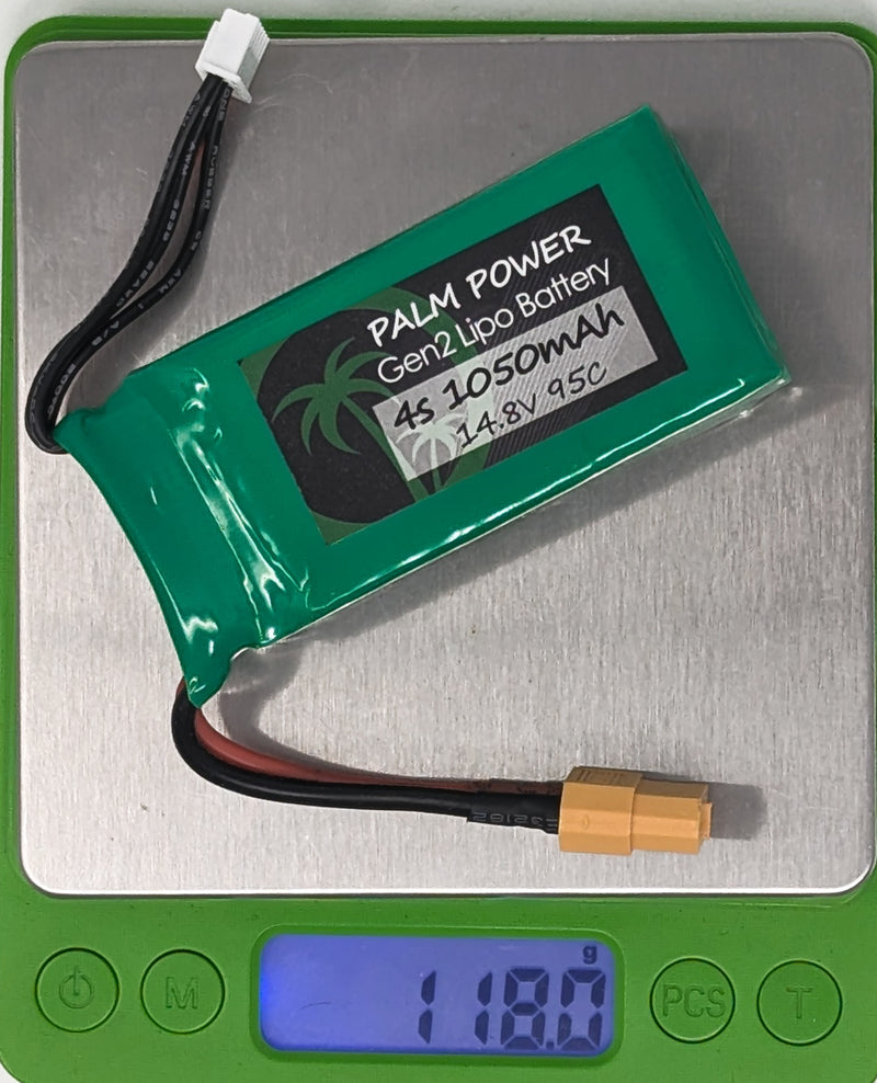 Palm Power Gen2 4S 1050mAh 95C Lipo Battery