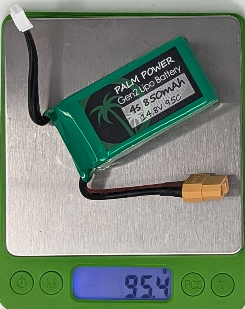 Palm Power Gen2 4S 850mAh 95C Lipo Battery