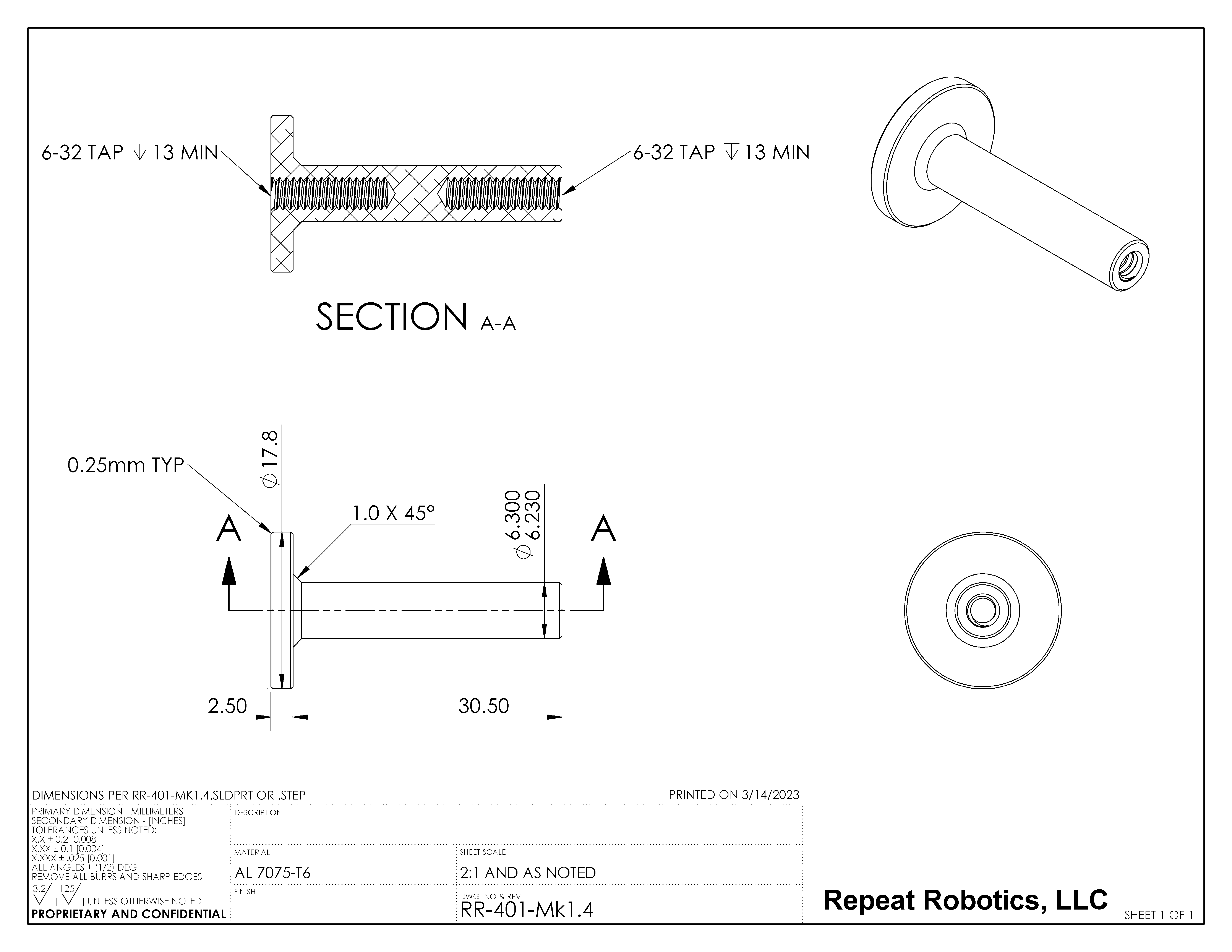 Repeat Robotics Drive Axles MK2 Beetle (2 Pcs) Long, Short or High Load