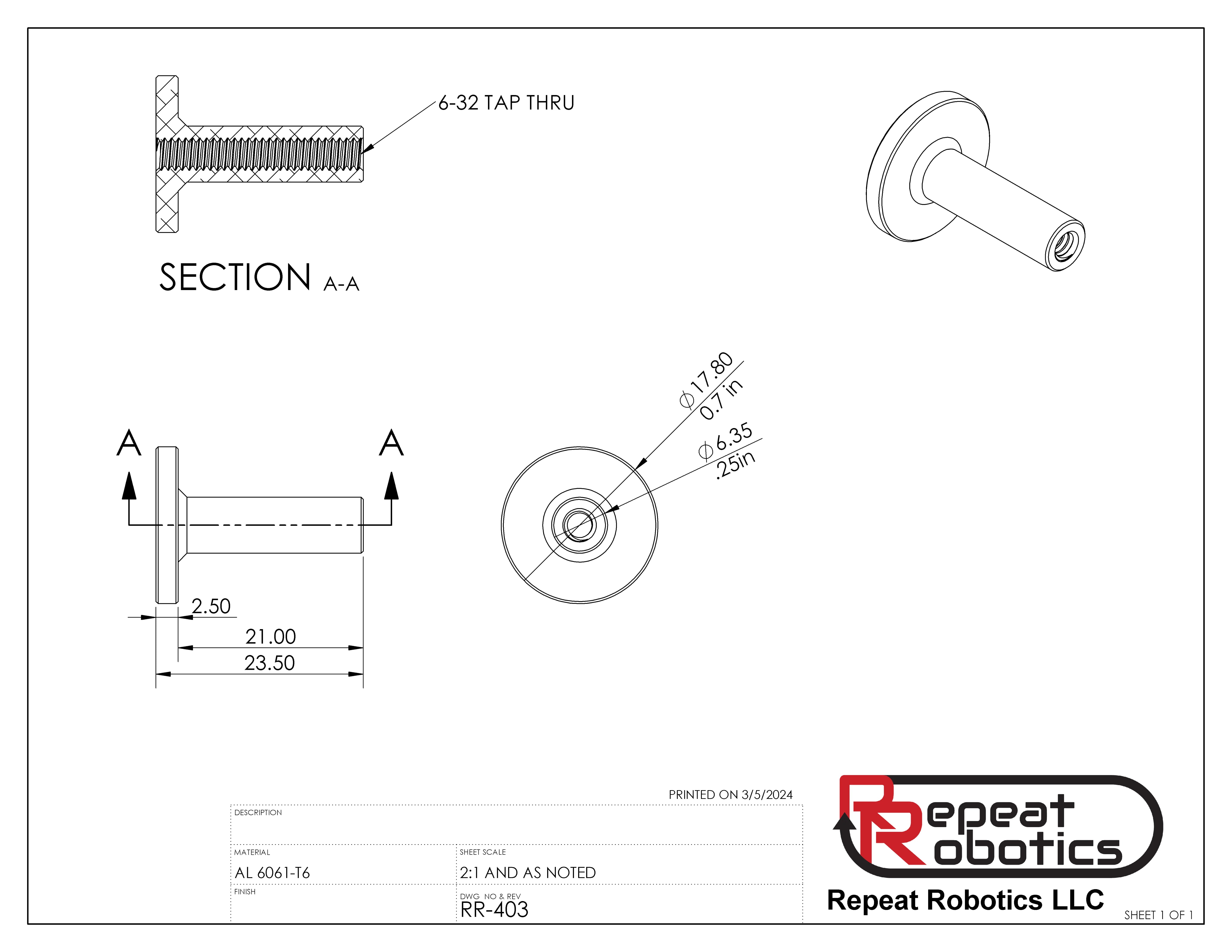 Repeat Robotics Drive Axles MK2 Beetle (2 Pcs) Long, Short or High Load