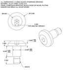 Flanged Head 6mm x 8mm Alloy Steel Shoulder Bolts, 4 Pack for JCR-4935 Brushless Motor