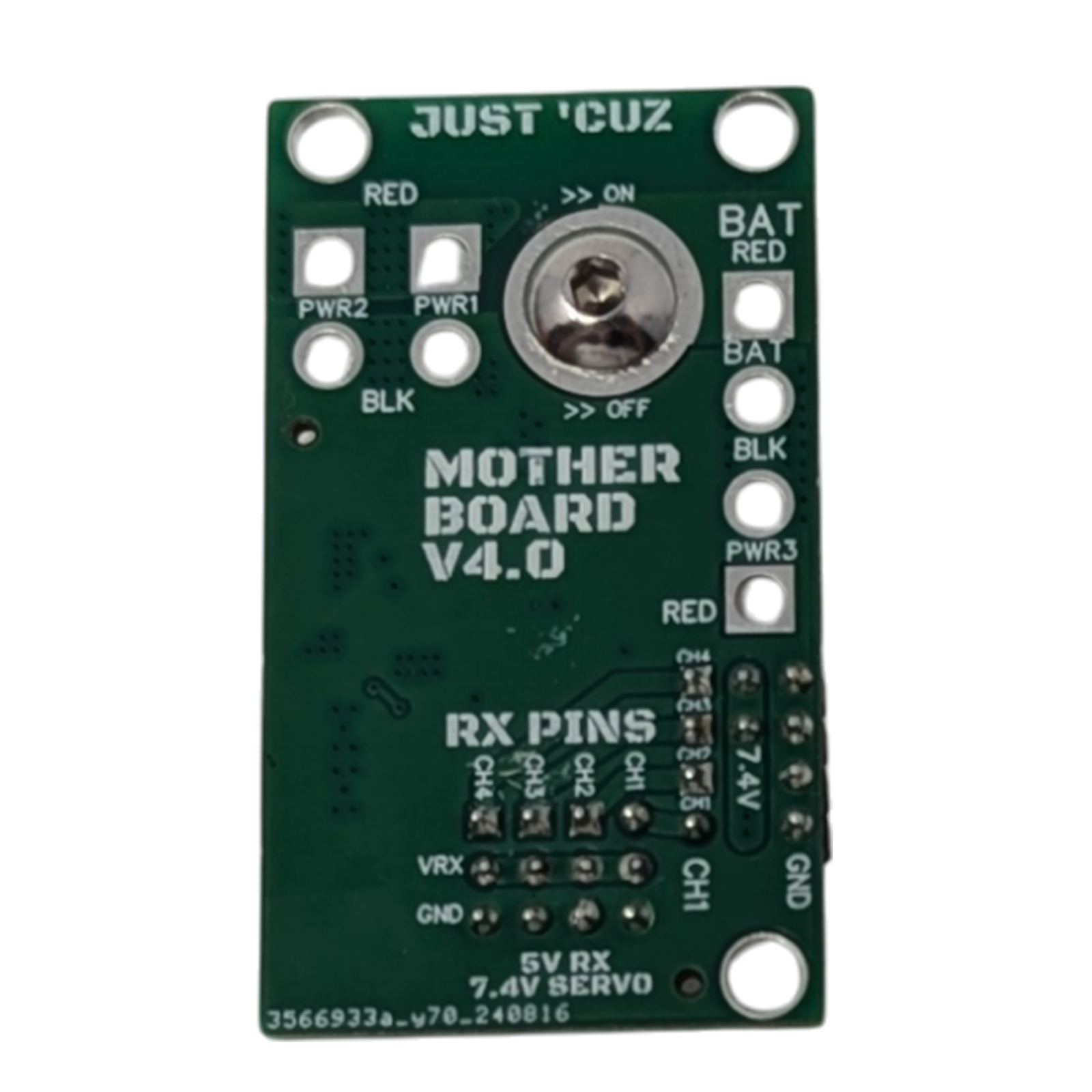 Just 'Cuz Motherboard V4 - Combat Robot Mainboard