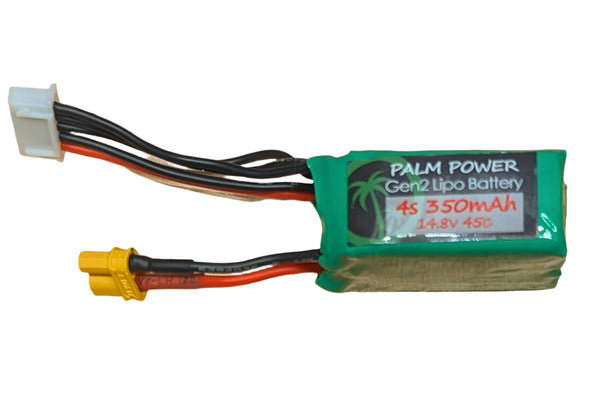 Palm Power 4S 350mAh XT30 Gen2 65C Lipo Battery