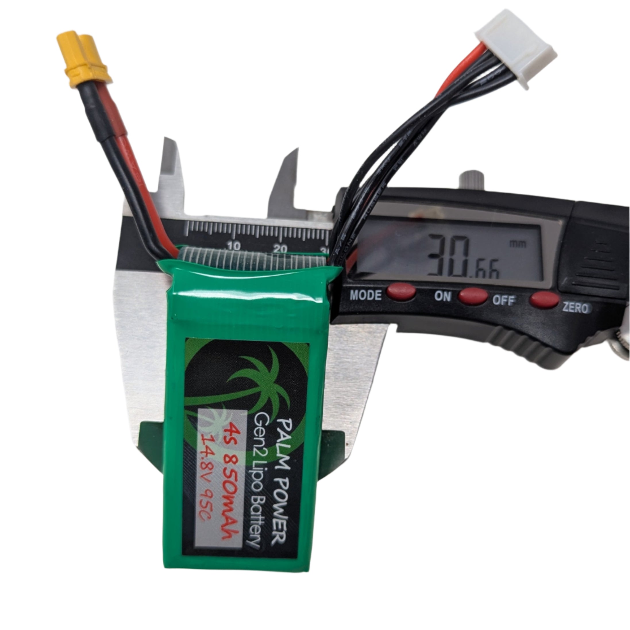 Palm Power 4S 850mAh XT30 Gen2 95C Lipo Battery