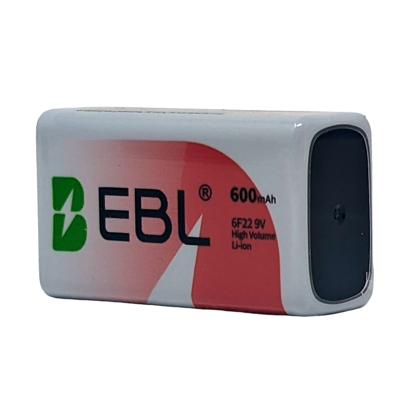 EBL 9V Li-ion Rechargeable Battery, 600mAh 9 Volt