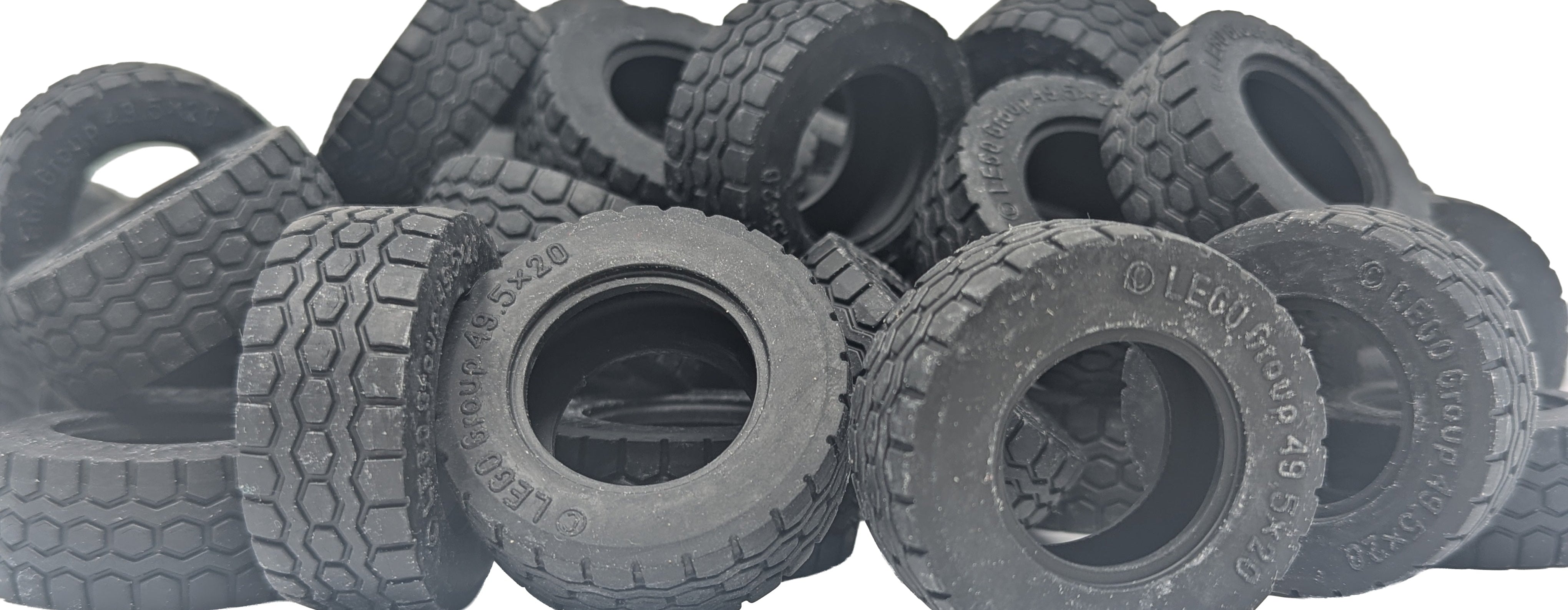 Rubber Tires for Gen2 Plastic Kits 49.5x20mm (PAIR)