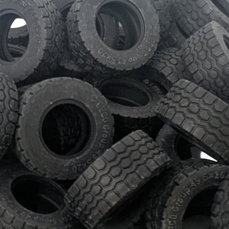 Rubber Tires for Gen2 Plastic Kits 49.5x20mm (PAIR)