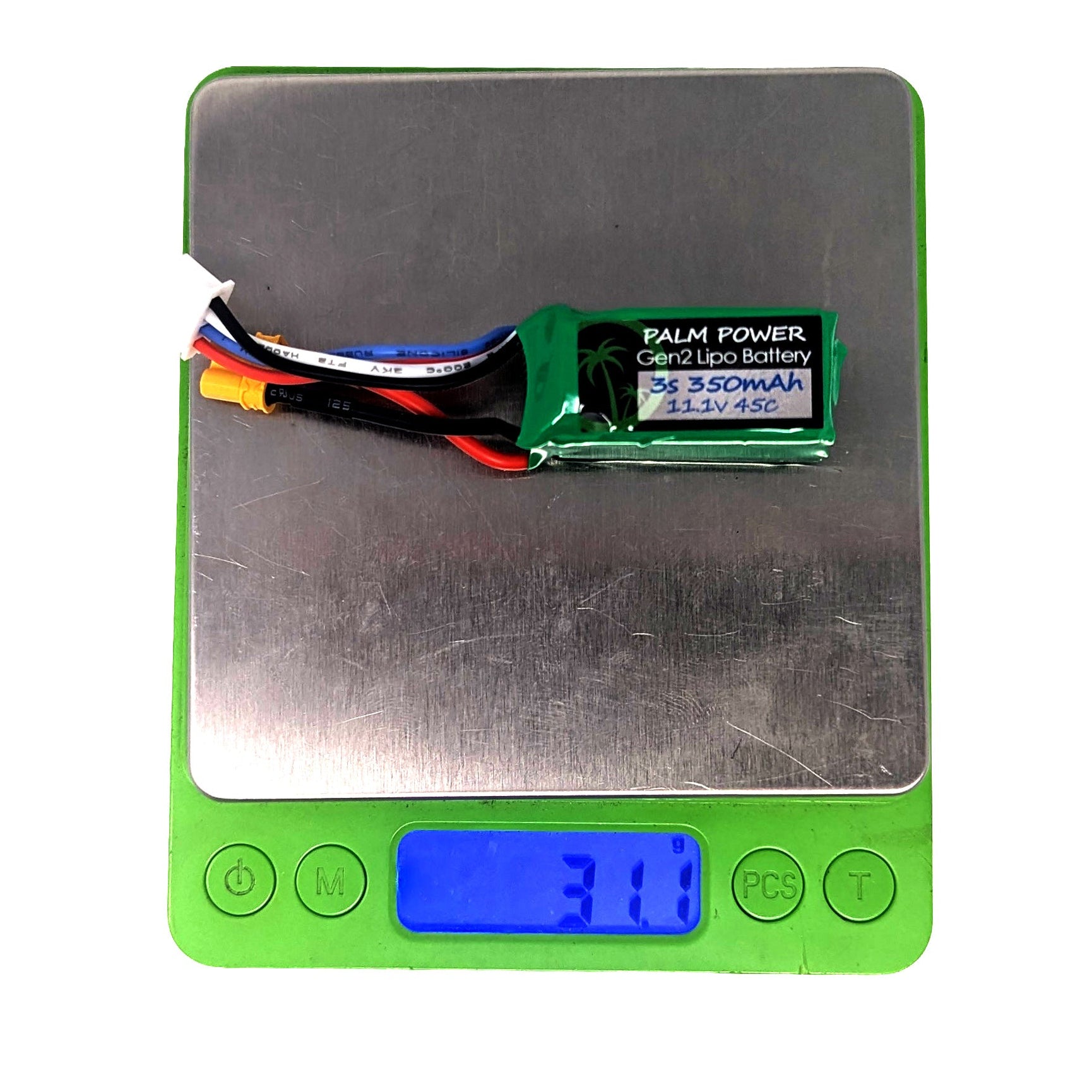 Palm Power 3S 350mAh XT30 Gen2 45C Lipo Battery