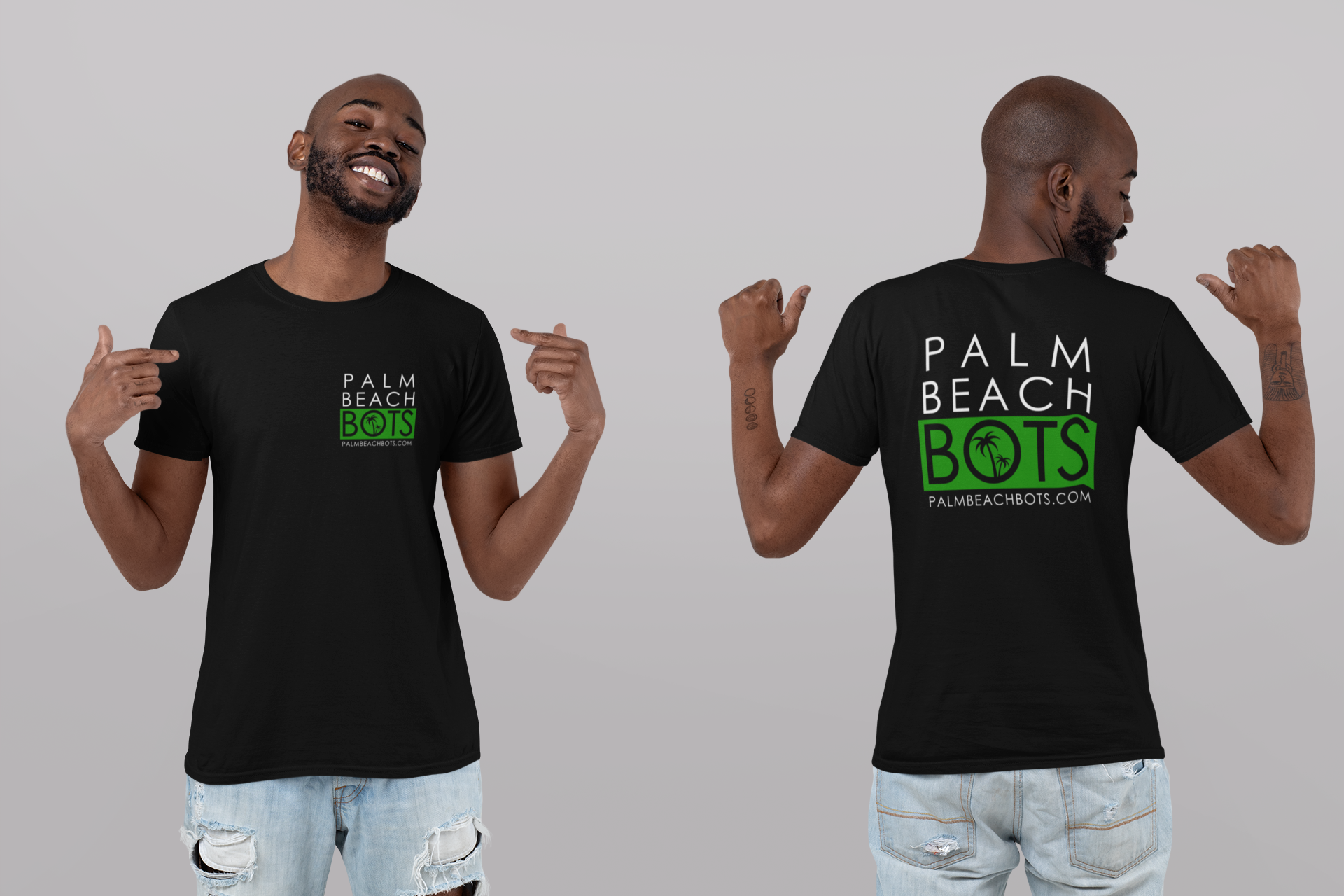 Palm Beach Bots Logo T-Shirt, 2 Sided