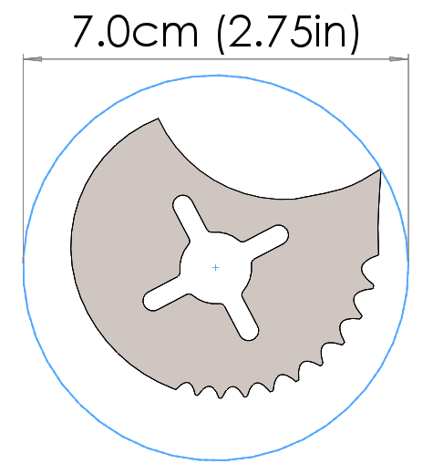 FingerTech 2.75inch x 3mm Asymmetric Titanium Disc