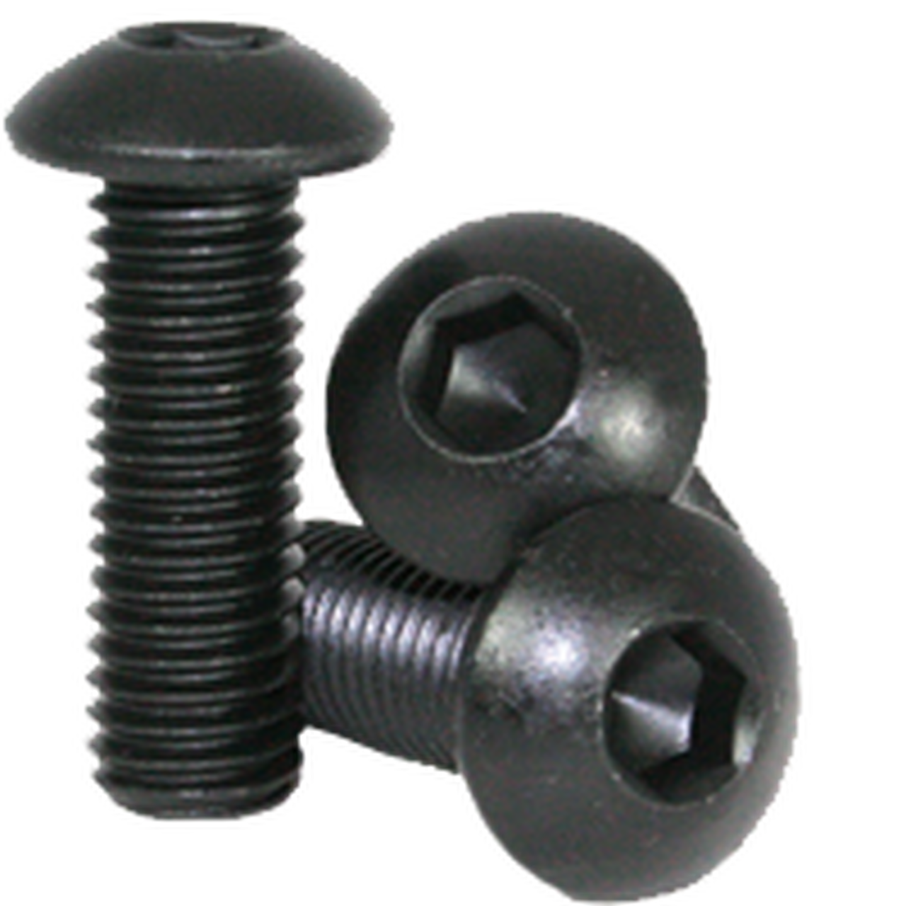 2-56 x 3/16" Button Socket Cap Screws - Black Oxide (25 Pack)