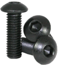 8-32 x 3/8" Button Socket Cap Screws - Black Oxide (25 Pack)