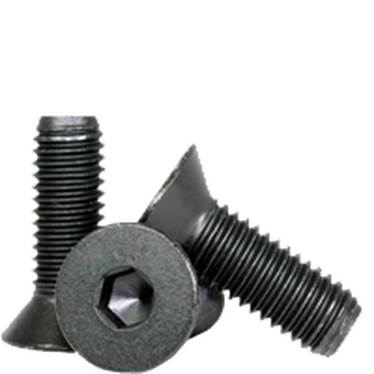 8-32 x 3/8" Flat Socket Cap Screws - Black Oxide (5 Pack) - 3LB Beater Bar Delrin