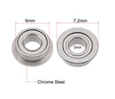 MF63zz 3x6x2.5mm Flanged Ball Bearing (Pair) - Flat Bearing Mount