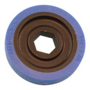 BaneBots T40 Wheel, 1-7/8" x 0.4", 1/2" Hex Mount, 50A, Black/Blue