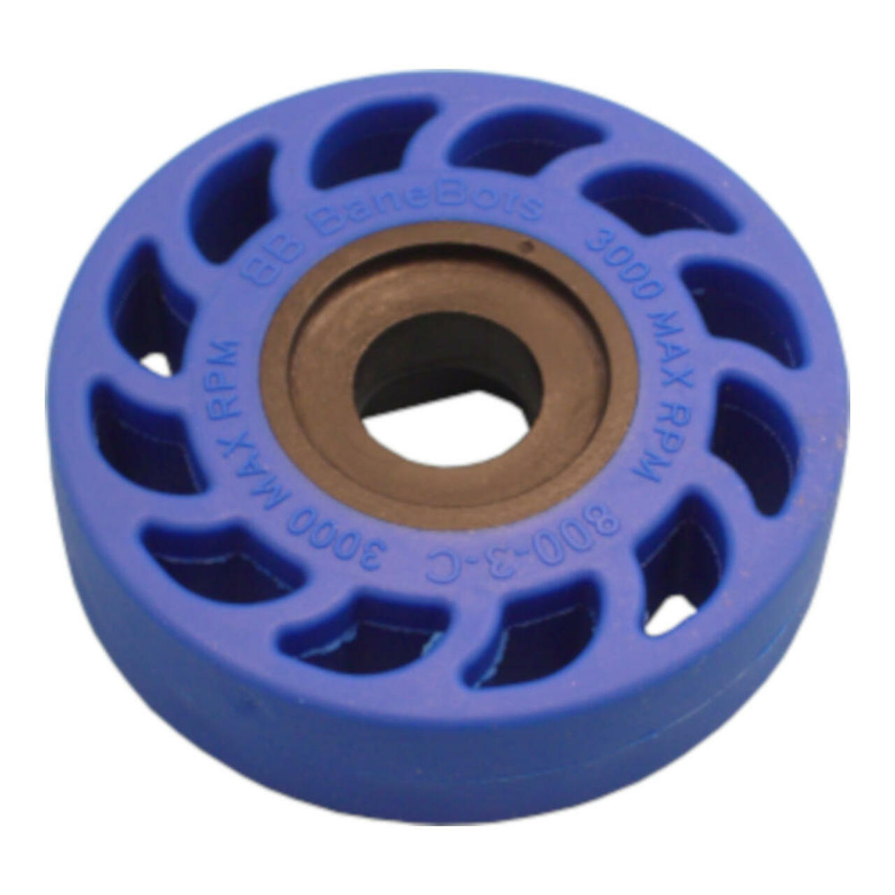 BaneBots T81 Compliant Wheel, 3" x 0.8", Hub Mount, 50A, Blue