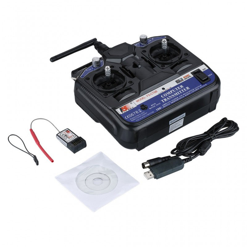FlySky CT6B/T6A 2.4GHz 6-Channel Transmitter with Receiver (AFHDS)