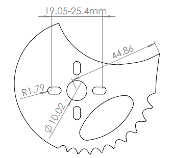 FingerTech 3.5inch x 0.125in Asymmetric AR500 Disc